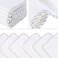 San Francisco Baby Bamboo Rayon Washcloths for Newborn Soft Absorbent 6Piece White