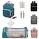 ANWTOTU Baby Diaper Bags with Changing StationWaterproof Diaper Bag Backpack for Moms Dads with USB Charging PortLarge Capacity Multifunctional Baby EssentialsGreen