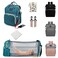 ANWTOTU Baby Diaper Bags with Changing StationWaterproof Diaper Bag Backpack for Moms Dads with USB Charging PortLarge Capacity Multifunctional Baby EssentialsGreen