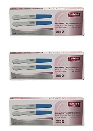 مجموعة اختبار الحمل TOPMED ETS، شرائط اختبار الحمل مغلفة بشكل فردي، مجموعة اختبار الحمل المنزلي للكشف المبكر عن الحمل، نتائج اختبار HCG واضحة، دقة تزيد عن 99%