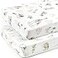 GRSSDER Stretch Ultra Soft Jersey Knit Fitted Crib Sheets Set 2 PackFit All Standard Crib Mattress Pads Safe and Snug Crib Fitted Sheet for Baby Stylish African Savannah Animals Pattern