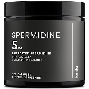 Toniiq Ultra Concentrated 500mg Spermidine Supplements for Men and Women NonSynthetic Spermidine Standardized to No Less Than 1 5mg per Serving Rice Germ Extract