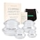 ELERA Silicone Cupping Therapy Set Transparent Massage Cups in 4 Sizes XL L M S for Body Relaxation Cellulite Home Wellness Gourd Shape 4Pack