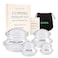 ELERA Silicone Cupping Therapy Set Transparent Massage Cups in 4 Sizes XL L M S for Body Relaxation Cellulite Home Wellness Gourd Shape 4Pack