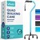Vive Quad Cane Walking Stick for Men and Women Lightweight Adjustable Staff Comfortable Right and Left Hand Grip for Stability Support Four Prong Sturdy Aluminum Travel Aid 4 Tip Blue
