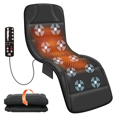 CILI Massage Mat Full BodyMassager Chair Pad10 Vibration Motors 5 Massage ModesBack Massager for BedMassage Mattress Pad for BackHeating Pad with Auto Shut Off