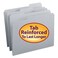 Smead File Folder Reinforced 13Cut Tab Letter Size Gray 100 per Box 12334