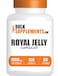 كبسولات غذاء ملكات النحل من BulkSupplements.com، مكمل غذائي خالٍ من الغلوتين، كبسولتان لكل حصة، 120 كبسولة، عبوة واحدة
