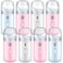 Mudder 8 Pieces Nano Facial Mister Face Sprayer Portable Handheld Humidifier Atomization USB Rechargeable 30 ml Face Steamer for Skin Care Eyelash Extensions Daily Makeup