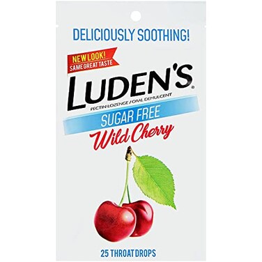 Luden's Ludens Throat Drops Sugar Free Wild Cherry 25 Count