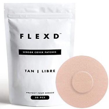 Flexd Sensor Cover Waterproof Patches Libre Round Tan Pack of 30