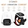 Careella Heated Knee Massager with Heat and Vibration Cordless Rechargeable Knee Support Device Adjustable Knee Brace with LED Display 3 Heat Levels 3 Vibration Modes Portable Knee Comfort