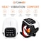 Careella Heated Knee Massager with Heat and Vibration Cordless Rechargeable Knee Support Device Adjustable Knee Brace with LED Display 3 Heat Levels 3 Vibration Modes Portable Knee Comfort