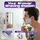 Safe-er-Grip SafeerGrip Changing Lifestyles SuctionMounted FogFree Shower Mirror 360 Swivel Shaving Mirror with 2 Razor Hooks Removable Reusable NoTool Install 45 x 6 in White
