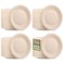 Mimorou 500 Counts 100 Compostable Paper Plates Bulk Heavy Duty Sugarcane Brown Disposable Paper Plates Bulk Small Dessert Party Appetizer Cakes Restaurant Party Supplies 6 Inch