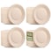 Mimorou 500 Counts 100 Compostable Paper Plates Bulk Heavy Duty Sugarcane Brown Disposable Paper Plates Bulk Small Dessert Party Appetizer Cakes Restaurant Party Supplies 6 Inch