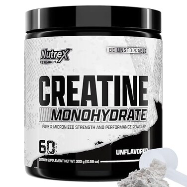 Nutrex Research Creatine Monohydrate Powder 60 Servings Unflavored 5G Micronized Creatine Powder Gluten Free