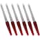 AhaTopia Nail File 6 Pcs Metal Nail Files for Natural Nails Made of Stainless Steel with Sharp Pointed Tip Non Slip Handle Double Sided Sapphire Grit Fingernails Filers Sword Brown