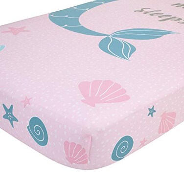 NoJo Sugar Reef Mermaid Photo Op 100 Cotton Fitted Crib Sheet