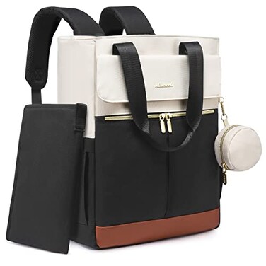 LOVEVOOK Diaper Bag BackpackDiaper Tote Bag with Insulated PocketsBag with Changing PadLarge Bag with Pacifier Case156 Inch AntiTheft Laptop Backpack for Women