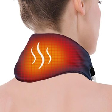 ARRIS Neck Heating Pad Arris Heated Neck Wrap with Adjustable Time and Temperature Control USB Powered Neck Pain Relief Stiffness Relief or Postoperative Recovery Blue