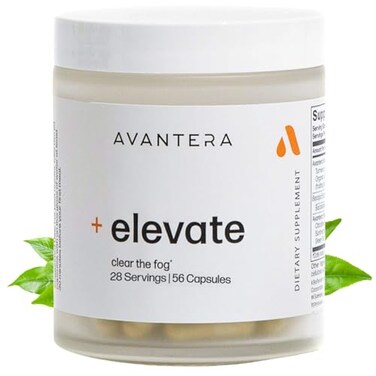 Avantera Elevate Premium Nootropic Supplement Beat Brain Fog Best Focus Supplements for Memory Focus Support Energy Without Crash 56 Count Pills for Women Men
