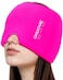 ONLYCARE Migraine Relief Cap Upgraded Odorless Migraine Ice Head Wrap Headache Relief Hat for Migraine Hot Pink