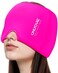 ONLYCARE Migraine Relief Cap Upgraded Odorless Migraine Ice Head Wrap Headache Relief Hat for Migraine Hot Pink
