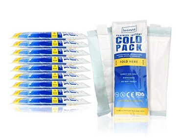 Leonns Instant Perineal Ice Packs for Postpartum wAdhesive Strip Perineal Cold Pack 2 in 1 Postpartum Ice Pack Pads for After Birth Instant Ice Maxi Pads Easy to Activate 24 Pack