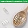 wananfu Size 00 Empty Capsules Vegetarian 500 Count Bundle with Micro Lab Spoon Clear Fillable Veggie Pill Capsules 00 for Making Your Own Supplements