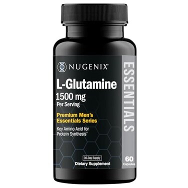 Nugenix Essentials LGlutamine 1500mg 100 Botanical LGlutamine Amino Acid Protein Synthesis Supports Cellular Function 60 Capsules