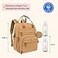 BabbleRoo Diaper Bag Backpack Baby Essentials Travel Tote Multi function Water Resistant Diaper Bag Travel Essentials Baby Bag with Changing Pad Stroller Straps Pacifier Case Unisex Beige