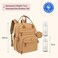 BabbleRoo Diaper Bag Backpack Baby Essentials Travel Tote Multi function Water Resistant Diaper Bag Travel Essentials Baby Bag with Changing Pad Stroller Straps Pacifier Case Unisex Beige
