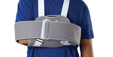 حمالة كتف Medline مع ضمادة، مصنوعة من إسفنج ناعم، مريحة وقابلة للتعديل، مقاس L أو XL، 32 بوصة أو 52 بوصة، تناسب الذراع اليمنى أو اليسرى، قطعة واحدة