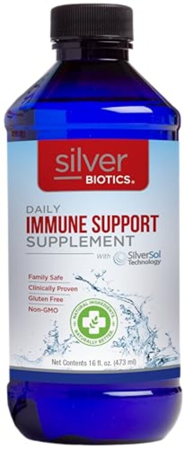 American Biotech Silver Biotics SilverSol Technology AgO 10 PPM 16 Fl Oz Immune Support