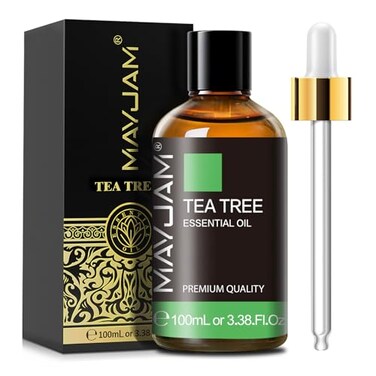 زيت شجرة الشاي العطري من مايجام، زيت عطري نقي، عبوة كبيرة 338 أونصة سائلة مع قطارة زجاجية، مناسب للموزع.