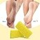 SALVMARY Disposable Foot Scrubber Sponge Pads Pedicure Pumice Stone for Feet Callus Remover Medium Coarse Yellow 40Pcs
