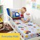 Everyday Kids Toddler Fitted Sheet and Pillowcase Set Under Construction Soft Breathable Microfiber Toddler Sheet Set