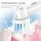 رؤوس فرشاة أسنان SetSail لفرشاة أسنان Oral-B الكهربائية الاحترافية، عبوة من 8 رؤوس، شعيرات دوبونت متوسطة النعومة، رؤوس فرشاة أسنان بديلة، رؤوس فرشاة تنظيف دقيقة، عبوات إعادة تعبئة