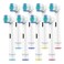 رؤوس فرشاة أسنان SetSail لفرشاة أسنان Oral-B الكهربائية الاحترافية، عبوة من 8 رؤوس، شعيرات دوبونت متوسطة النعومة، رؤوس فرشاة أسنان بديلة، رؤوس فرشاة تنظيف دقيقة، عبوات إعادة تعبئة