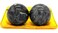 Brass Statu BRABUD 2in Marble Health Stress Exercise Baoding Balls Black Grey Craft Collection BS002
