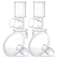 Maymom MyFit Flange Set TwoPiece Breast Shield 15mm Small Base Connector Compatible with Selected Ameda Breast Pumps Shield 15mm Connector