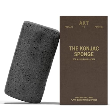 AKT The Konjac Sponge PlantBased Shower Sponge with Activated Charcoal Exfoliating Body Sponge for Sensitive Skin Natural Shower Scrubber Compostable Bath Essential