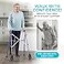 Stander Space Saver Walker Lightweight Folding Rolling Mobility Aid for Seniors Adults Compact 2Wheel Disability Device with 6inch Wheels Ski Glides for Walking Support Cobalt Blue