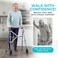 Stander Space Saver Walker Lightweight Folding Rolling Mobility Aid for Seniors Adults Compact 2Wheel Disability Device with 6inch Wheels Ski Glides for Walking Support Cobalt Blue