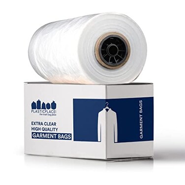 Plasticplace 065 Mil Garment Dry Cleaners Plastic Pants Bag 21 x 7 x 30 Clear 577 Count