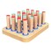 Muxiano 20Hole Wooden Pegboard for Finger Dexterity Exercises Easy Grip Pegs Peg Board to Improve Fine Motor Functions HandEye Coordination Hand Exercise for Rehabilitation Occupational Therapy