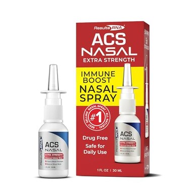 نتائج RNA ACS 200 غسول أنفي فائق القوة، غسول الأنف الأكثر فعالية المتوفر، ينظف الممرات الأنفية ويساعدك على التنفس بعمق ليلاً ونهاراً، مثبت سريرياً، 30 جرعة