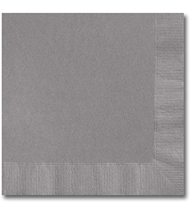 Canopy Street Pewter Beverage Napkins 100 Count 3 Ply Gray Napkin Pack 4 34 x 4 34 Square Grey Cocktail Napkins