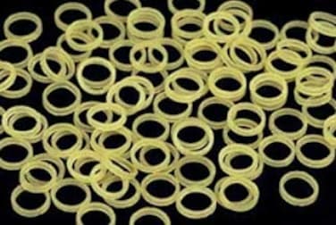 أربطة تقويم الأسنان المطاطية من أدينتال زد، لون كهرماني، رقم 516، وزن ثقيل 65 أونصة
